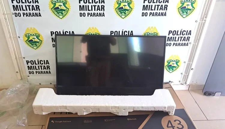 policia recupera tv e motocicleta