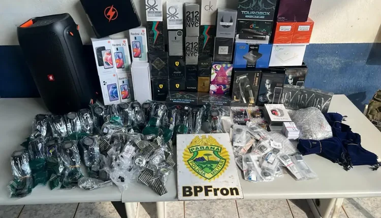 BPFRON, Batalhão de Polícia de Fronteira, realiza apreensão de contrabando avaliado em cerca de 1 milhão de reais na cidade de Cascavel.
