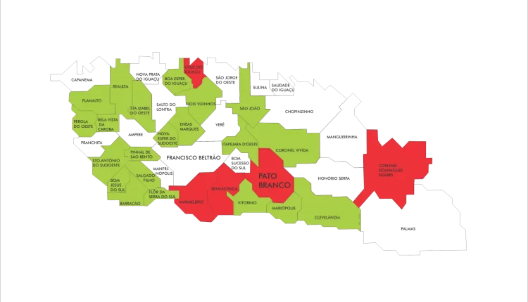 mapa sudoeste