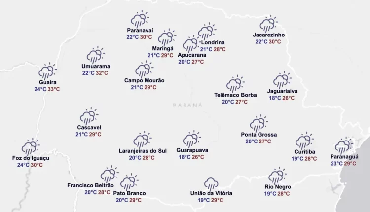 mapa previsão do tempo