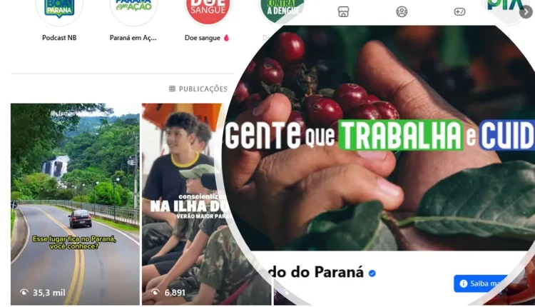 redes sociais do Paraná